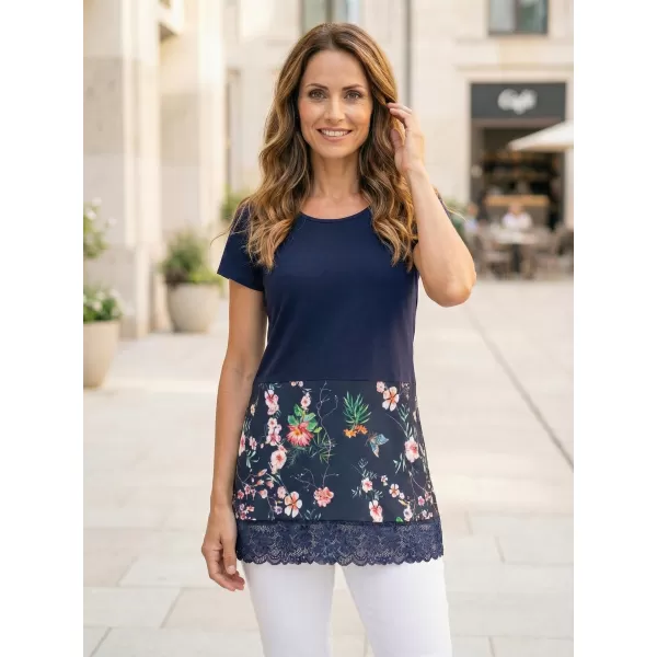  Damen-T-Shirt KIXMI PATTIE DUNKELBLAU 