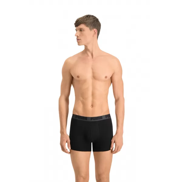  Herren-Boxershorts PUMA BASIC BOXER 2P 88886958 SCHWARZ/SCHWARZ 