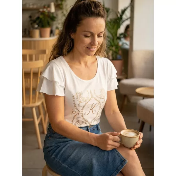  Damen-T-Shirt KIXMI PAMMI WEIß 