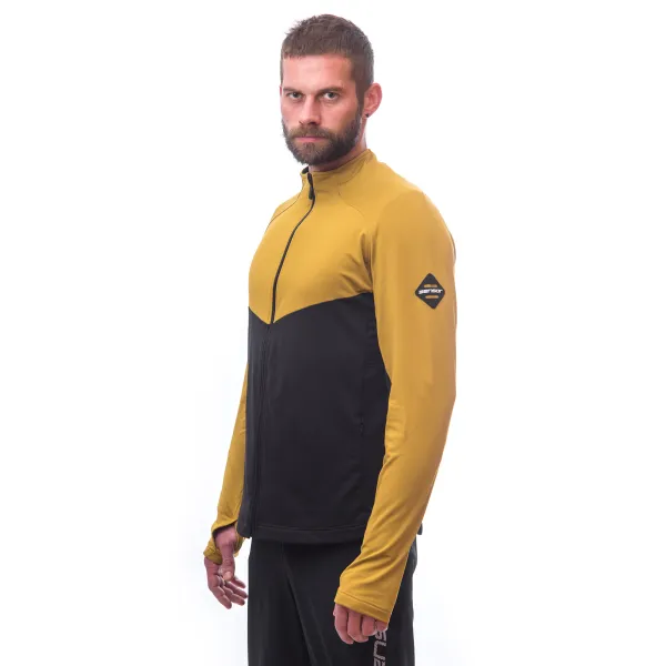  Herren-Sweatshirt SENSOR COOLMAX THERMO 22200058 SCHWARZ/MUSTARD 