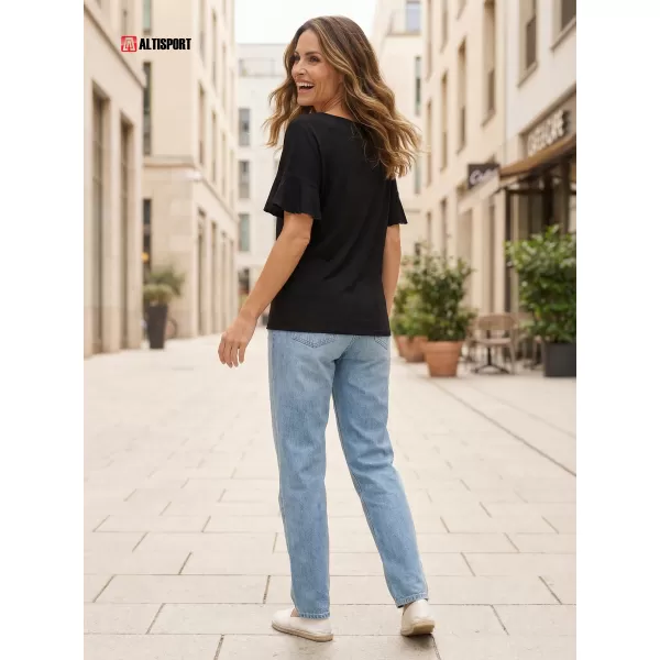  Damen-T-Shirt KIXMI PALIMA SCHWARZ 