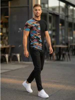 Herren-T-Shirt KIXMI PERRY SCHWARZ