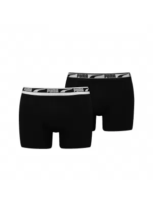 Boxer PUMA MEN MULTI LOGO BOXER 2P 93804701 SCHWARZ