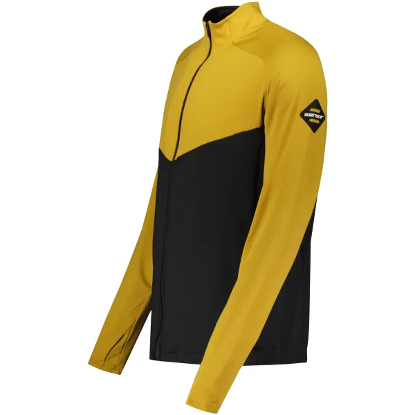  Herren-Sweatshirt SENSOR COOLMAX THERMO 22200058 SCHWARZ/MUSTARD 