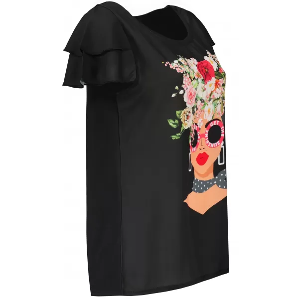  Damen-T-Shirt KIXMI PENNY SCHWARZ 