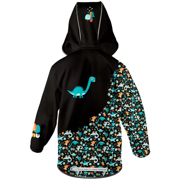  Baby Softshell Jacke isoliert WAMU DINOSAUŘI SCHWARZ 