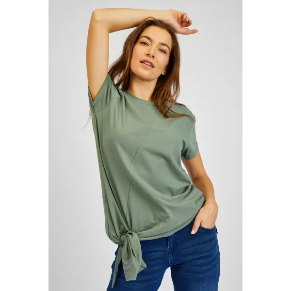  Damen-T-Shirt SAM 73 LACERTA WT 889 GRÜNLICH GRAU 