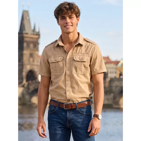  Hemd BRANDIT VINTAGE KRÁTKÝ RUKÁV BD4024 SANDIG 