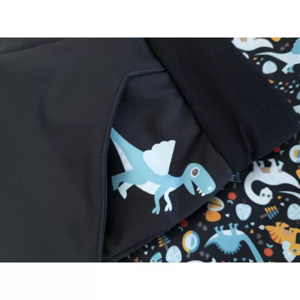  Baby Softshell Hosen isoliert WAMU DINOSAUŘI SCHWARZ 