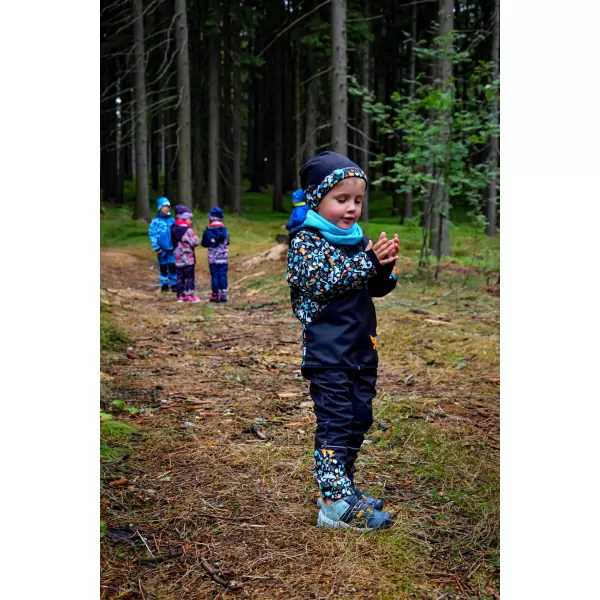  Baby Softshell Jacke isoliert WAMU DINOSAUŘI SCHWARZ 