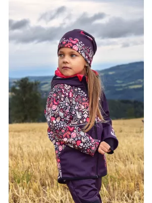 Softshellhose für Kinder WAMU SOVA LILA