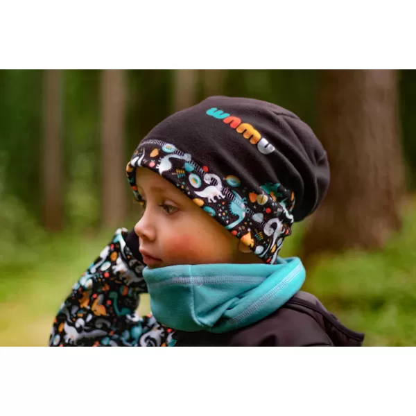  Baby Softshell Hosen isoliert WAMU DINOSAUŘI SCHWARZ 