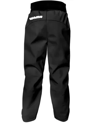 Baby Softshell Hosen isoliert WAMU SCHWARZ