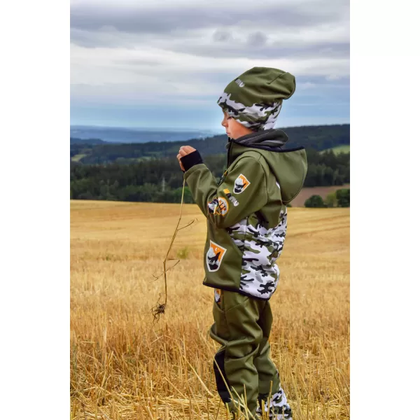  Baby Softshell Jacke isoliert WAMU MASKÁČ KHAKI 