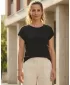 Damen-T-Shirt SAM 73 DORADO WT 886 SCHWARZ