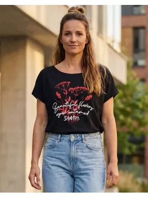 Damen-T-Shirt SAM 73 CIRCINUS WT 883 SCHWARZ