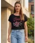 Damen-T-Shirt SAM 73 CIRCINUS WT 883 SCHWARZ