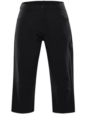 Frauen 3/4 Hosen ALPINE PRO WEDERA LPAA637 SCHWARZ