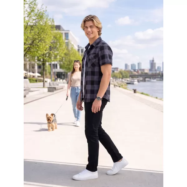  Hemd BRANDIT KOSTKOVANÁ KRÁTKÝ RUKÁV BD4032 SCHWARZ/GRAU 