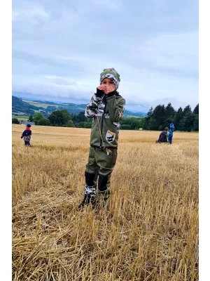Baby Softshell Hosen isoliert WAMU MASKÁČ KHAKI