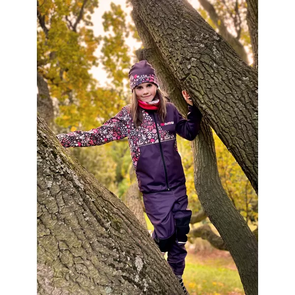  Isolierte Softshelljacke für Kinder WAMU SOVA LILA 