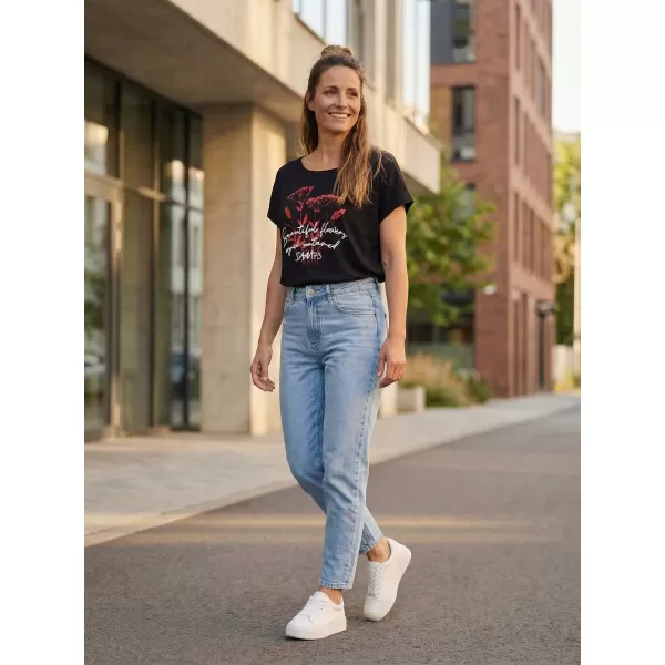  Damen-T-Shirt SAM 73 CIRCINUS WT 883 SCHWARZ 