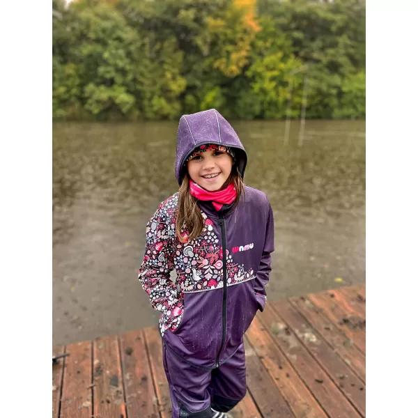  Isolierte Softshelljacke für Kinder WAMU SOVA LILA 