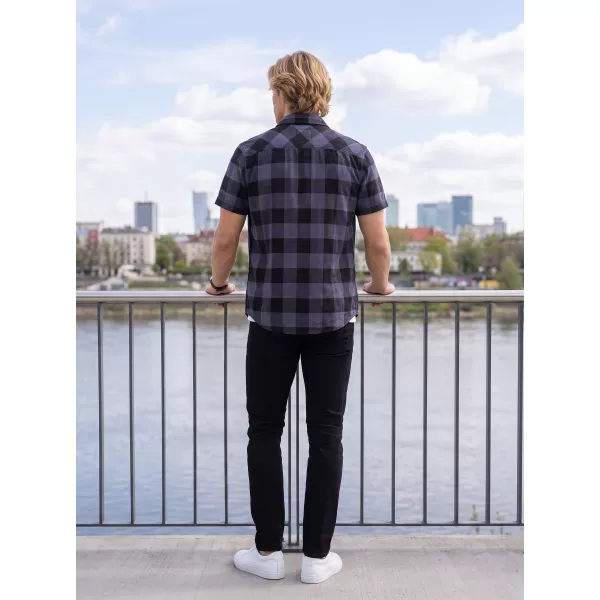  Hemd BRANDIT KOSTKOVANÁ KRÁTKÝ RUKÁV BD4032 SCHWARZ/GRAU 
