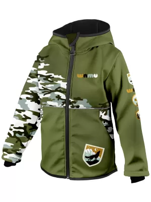 Baby Softshell Jacke isoliert WAMU MASKÁČ KHAKI