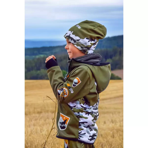  Baby Softshell Jacke isoliert WAMU MASKÁČ KHAKI 
