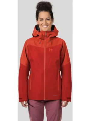 Damenjacke HANNAH ABIGAIL GESCHMOLZENE LAVA/KIRSCHTOMATE