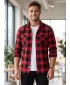 Hemd BRANDIT KOSTKOVANÁ DLOUHÝ RUKÁV BD4002 ROT/SCHWARZ
