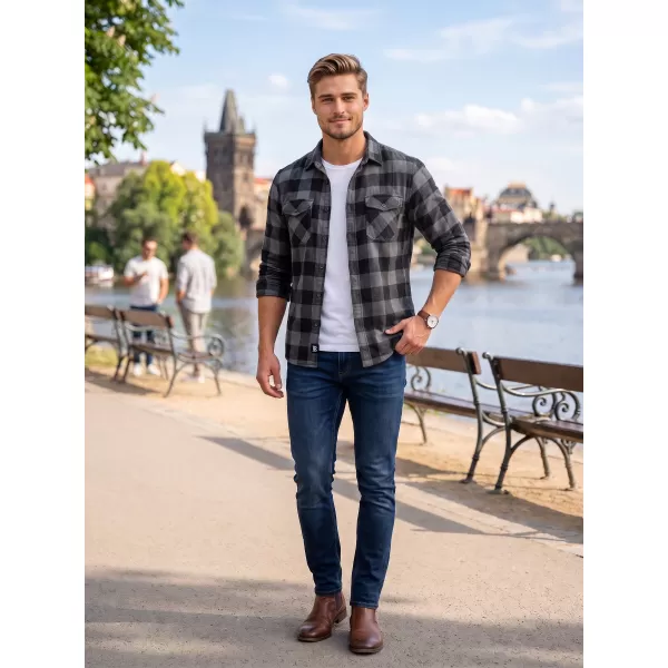  Hemd BRANDIT KOSTKOVANÁ DLOUHÝ RUKÁV BD4002 SCHWARZ/GRAU 