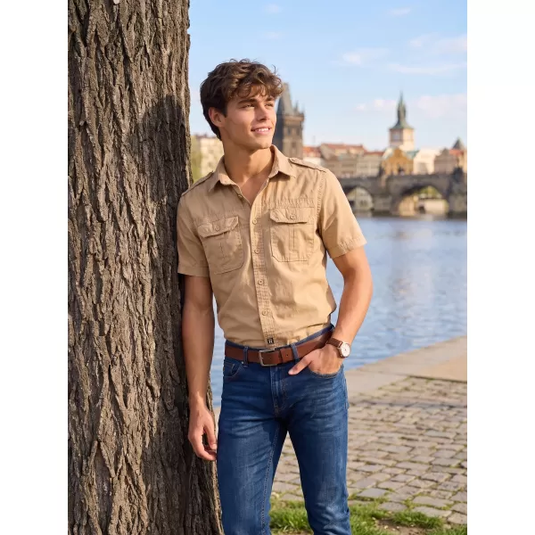  Hemd BRANDIT VINTAGE KRÁTKÝ RUKÁV BD4024 SANDIG 