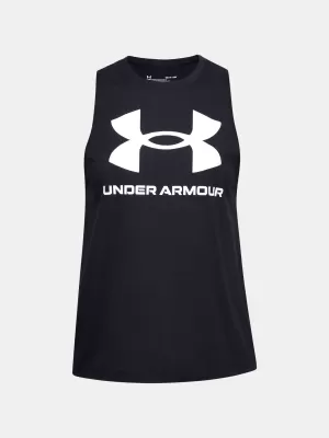Damen-Tanktop UNDER ARMOUR SPORTSTYLE GRAPHIC TANK 1356297-001 SCHWARZ