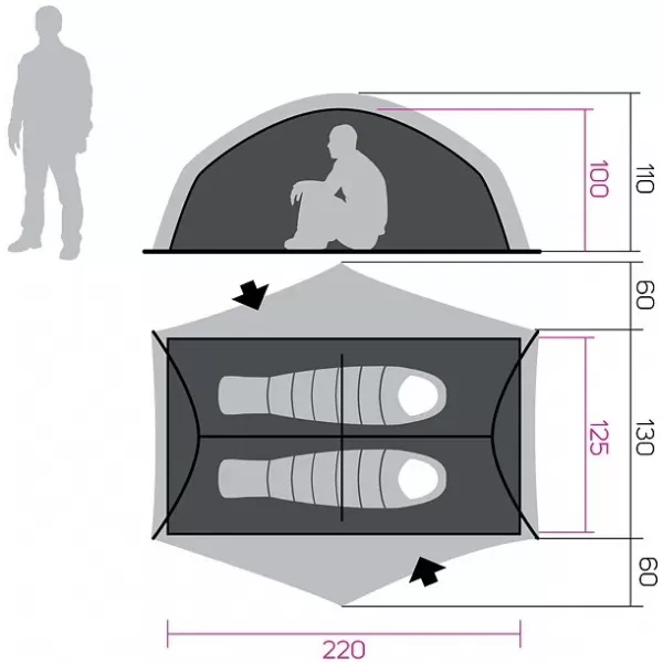  Zelt HANNAH TERCEL 2 LIGHT TRETOP II 