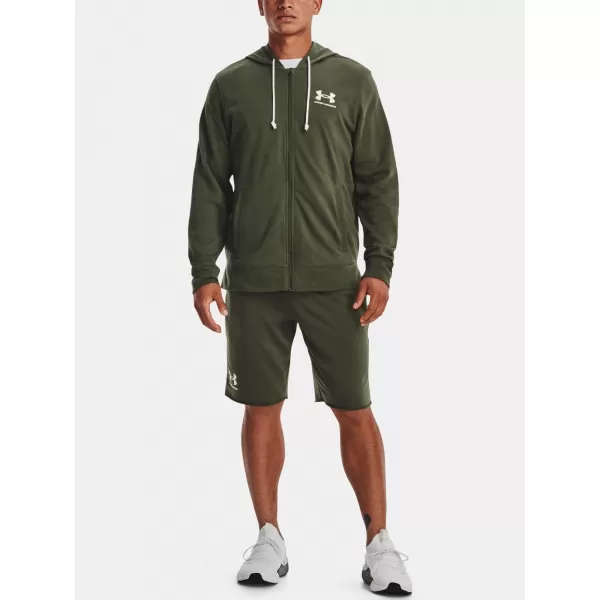 Herren-Sweatshirt UNDER ARMOUR UA RIVAL TERRY LC FZ 1370409-390 GRÜN 