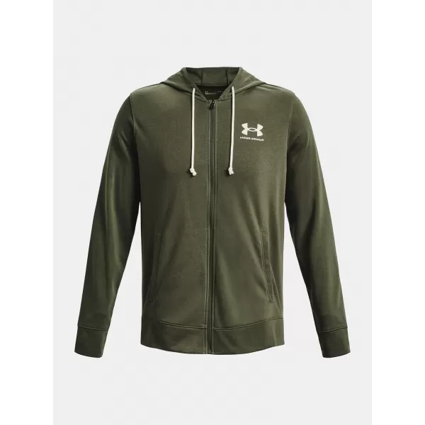  Herren-Sweatshirt UNDER ARMOUR UA RIVAL TERRY LC FZ 1370409-390 GRÜN 