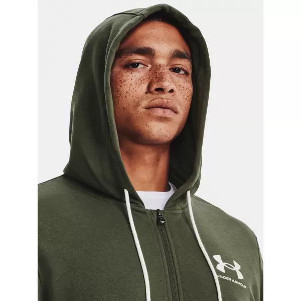  Herren-Sweatshirt UNDER ARMOUR UA RIVAL TERRY LC FZ 1370409-390 GRÜN 