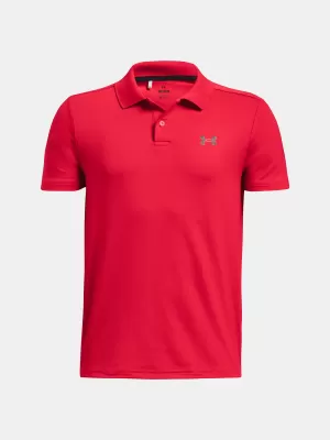 T-Shirt für Jungen UNDER ARMOUR UA PERFORMANCE POLO 1377346-600 ROT