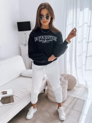 Frauen übergroße Sweatshirt für Frauen DSTREET MONTE ROSA BY1157 SCHWARZ