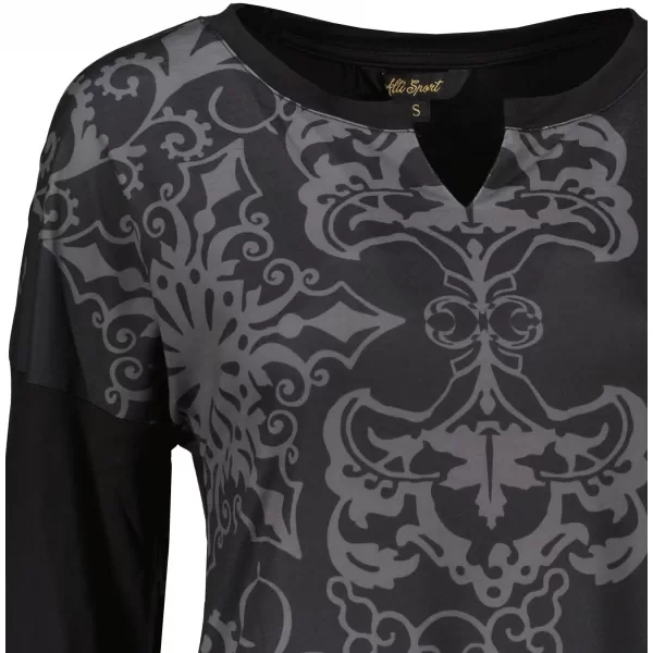  Damen-T-Shirt ALTISPORT BLANCH SCHWARZ 