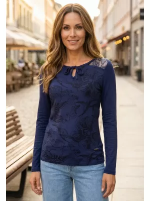 Damen-T-Shirt ALTISPORT BELINDA DUNKELBLAU