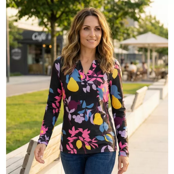  Damen-T-Shirt KIXMI ROWENA SCHWARZ 