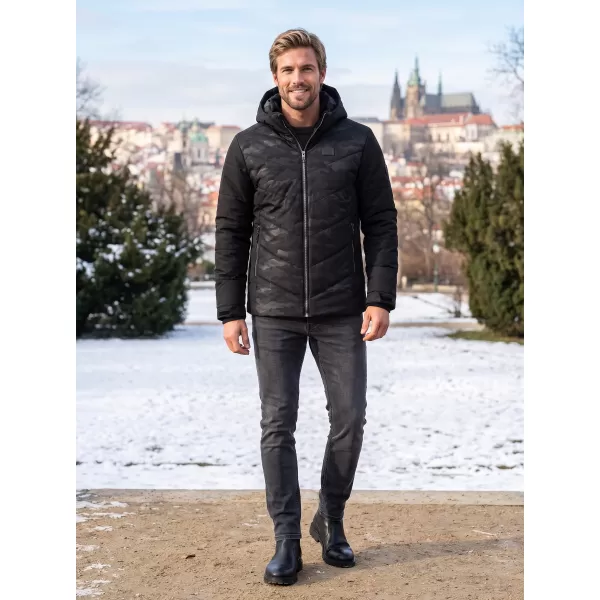  Herren-Winterjacke KIXMI RIPLEY SCHWARZ 