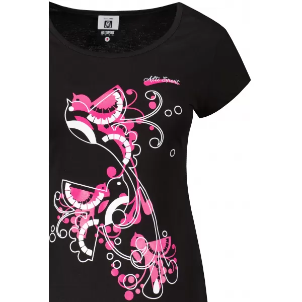  Damen-T-Shirt ALTISPORT ALW179122 SCHWARZ ROSA 