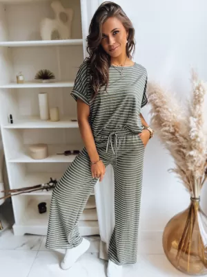 Damenhosen DSTREET BOLD STRIPE UY1505 GRÜN