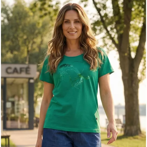  Damen-T-Shirt KIXMI ROCCA GRÜN 
