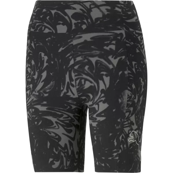  Leggings für Damen PUMA POWER AOP 7 HIGH-WAIST SHORT LEGGINGS 673643-01 SCHWARZ 