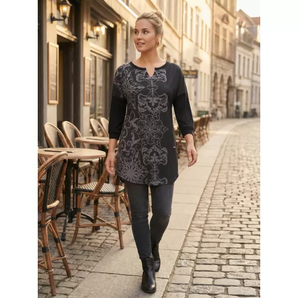  Damen-T-Shirt ALTISPORT BLANCH SCHWARZ 